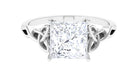 3.25 CT Princess Cut Moissanite Solitaire Celtic Engagement Ring Moissanite - ( D-VS1 ) - Color and Clarity - Rosec Jewels