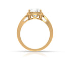 8 MM Cushion Cut Moissanite Solitaire Bypass Ring with Rope Frame Moissanite - ( D-VS1 ) - Color and Clarity - Rosec Jewels