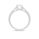 2 CT Moissanite Solitaire Engagement Ring with Hidden Halo Moissanite - ( D-VS1 ) - Color and Clarity - Rosec Jewels