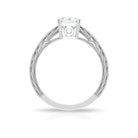 Octagon Cut Certified Moissanite Solitaire Ring Moissanite - ( D-VS1 ) - Color and Clarity - Rosec Jewels