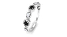 Created Black Diamond Eternity Ring with Diamond Lab Created Black Diamond - ( AAAA ) - Quality - Rosec Jewels