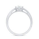 Classic Princess Cut Moissanite Solitaire Engagement Ring Moissanite - ( D-VS1 ) - Color and Clarity - Rosec Jewels