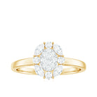 1 CT Cubic Zirconia Cocktail Engagement Ring in Gold Zircon - ( AAAA ) - Quality - Rosec Jewels