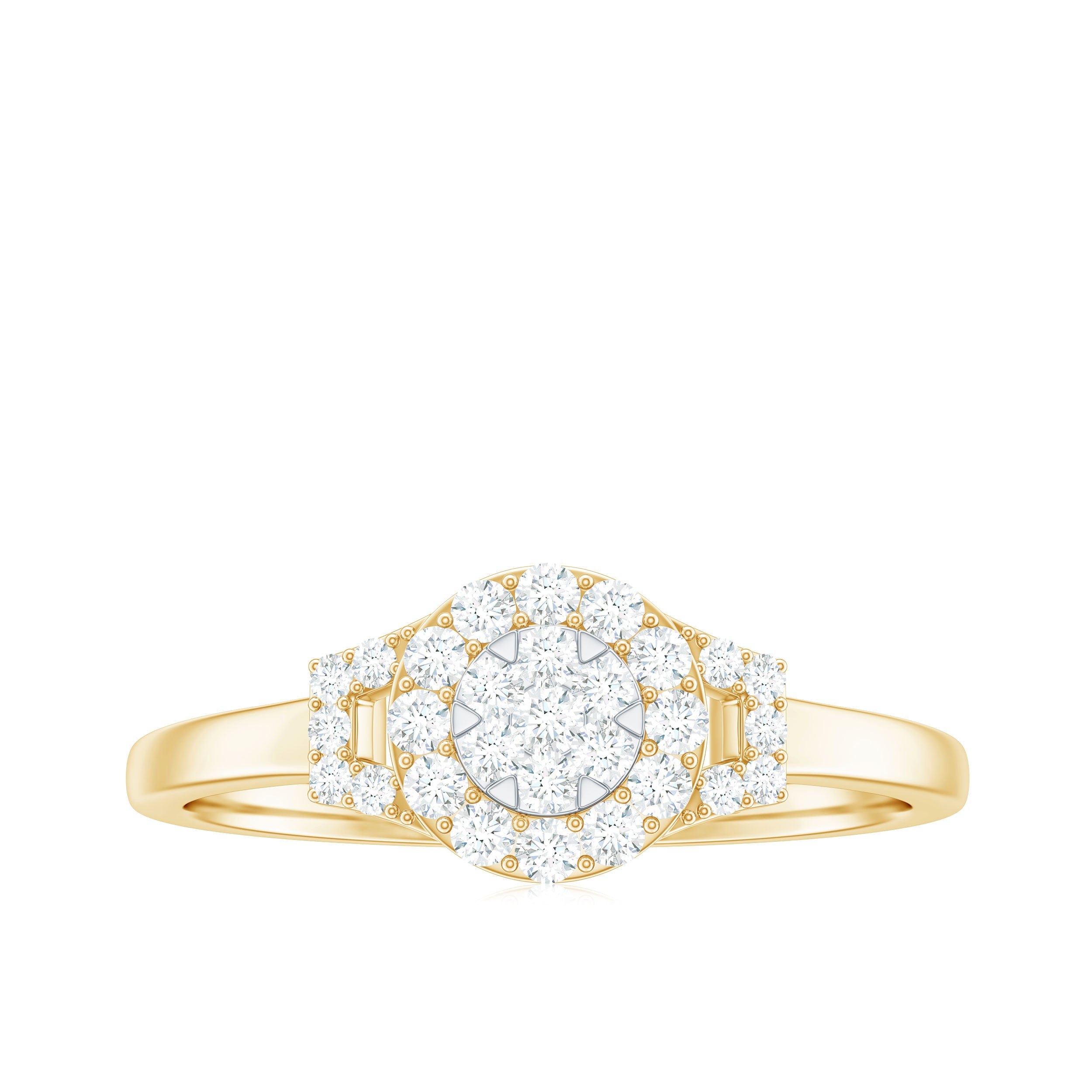 0.50 CT Minimal Zircon Engagement Ring in Gold Zircon - ( AAAA ) - Quality - Rosec Jewels