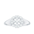 3/4 Carat Moissanite Flower Heart Engagement Ring Moissanite - ( D-VS1 ) - Color and Clarity - Rosec Jewels