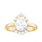 Pear Cut Moissanite Classic Engagement Ring Moissanite - ( D-VS1 ) - Color and Clarity - Rosec Jewels