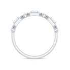 3/4 CT Round and Oval Cut Moissanite Half Eternity Ring Moissanite - ( D-VS1 ) - Color and Clarity - Rosec Jewels