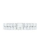 3 CT Cubic Zirconia Two Row Eternity Ring in Gold Zircon - ( AAAA ) - Quality - Rosec Jewels