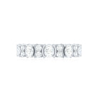 Oval and Round Cut Moissanite Eternity Ring Moissanite - ( D-VS1 ) - Color and Clarity - Rosec Jewels