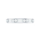 3/4 CT Channel Set Moissanite Half Eternity Band Ring Moissanite - ( D-VS1 ) - Color and Clarity - Rosec Jewels