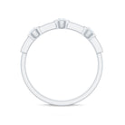 1/2 CT Certified Moissanite Minimal Semi Eternity Ring Moissanite - ( D-VS1 ) - Color and Clarity - Rosec Jewels