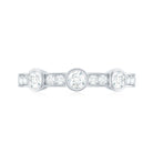 1/2 CT Certified Moissanite Minimal Semi Eternity Ring Moissanite - ( D-VS1 ) - Color and Clarity - Rosec Jewels