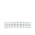 1.50 CT Double Row Moissanite Half Eternity Wedding Band Moissanite - ( D-VS1 ) - Color and Clarity - Rosec Jewels