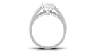 Zircon Designer Wedding Ring Set with Band Zircon - ( AAAA ) - Quality - Rosec Jewels