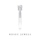 Cubic Zirconia Minimal Solitaire Promise Ring Zircon - ( AAAA ) - Quality - Rosec Jewels