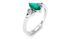 1 CT Marquise Emerald Solitaire Celtic Knot Ring with Diamond Emerald - ( AAA ) - Quality - Rosec Jewels