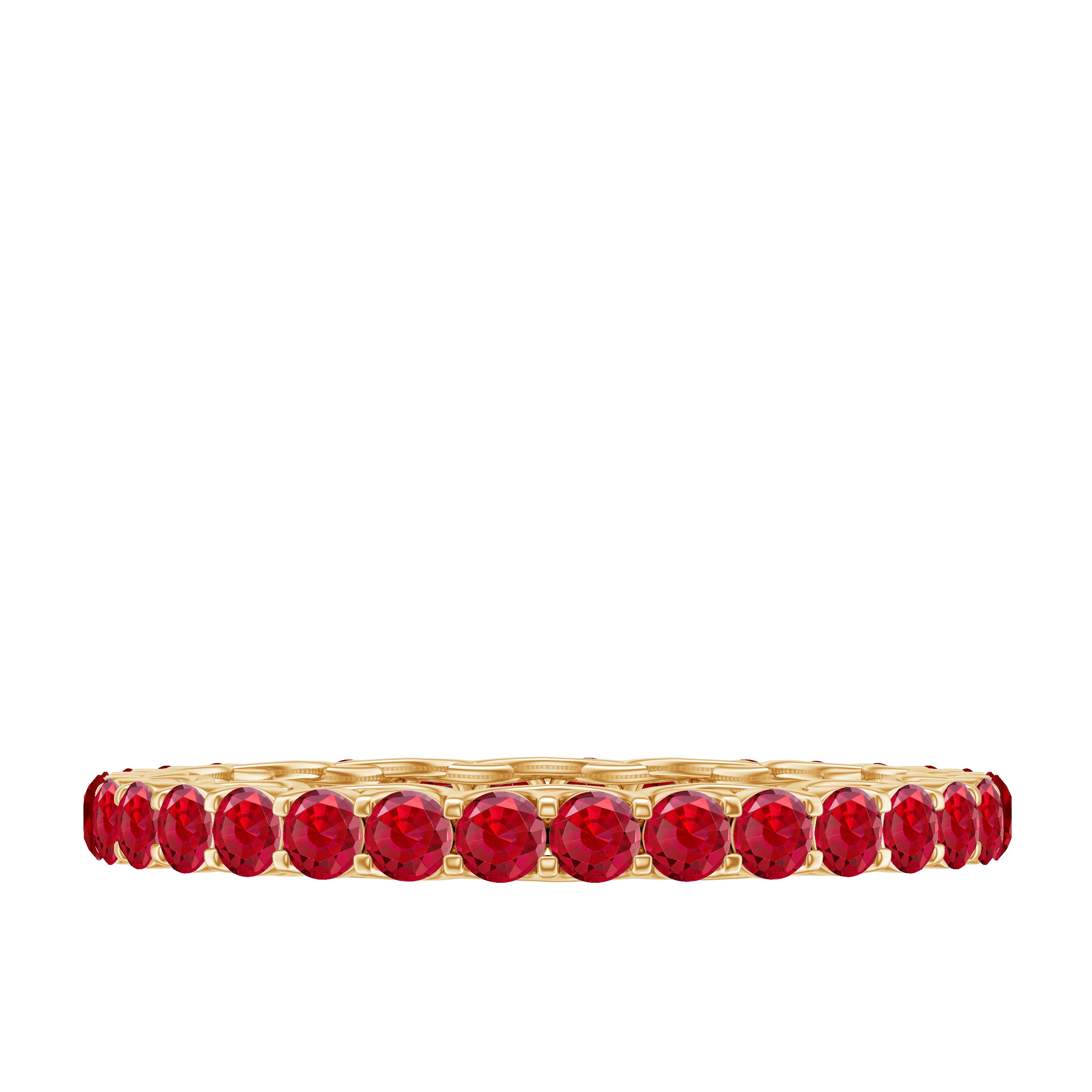 1.5 CT Lab Created Ruby Full Eternity Ring in Trellis Setting Lab Created Ruby - ( AAAA ) - Quality - Rosec Jewels