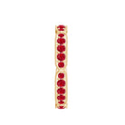 1 CT Created Ruby Eternity Band Ring with Gold Milgrain Details Lab Created Ruby - ( AAAA ) - Quality - Rosec Jewels