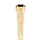 1.75 CT Garnet Celtic Solitaire Band with Diamond Garnet - ( AAA ) - Quality - Rosec Jewels