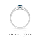 8X6 MM Oval Cut London Blue Topaz Solitaire and Gold Engagement Ring London Blue Topaz - ( AAA ) - Quality - Rosec Jewels