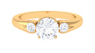 Minimal Moissanite Solitaire Engagement Ring Moissanite - ( D-VS1 ) - Color and Clarity - Rosec Jewels