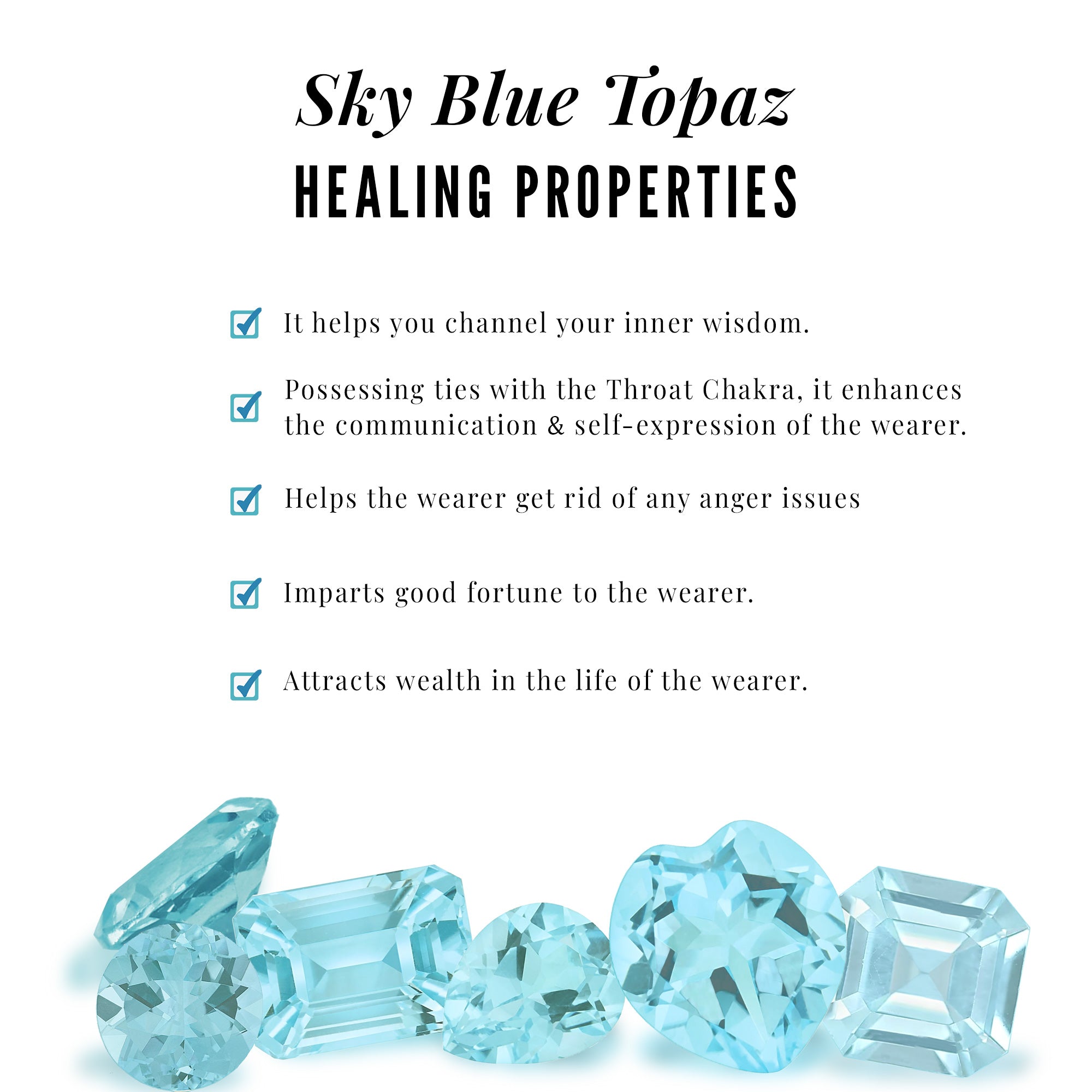 Solitaire Sky Blue Topaz Ring in Lotus Basket Setting Sky Blue Topaz - ( AAA ) - Quality - Rosec Jewels